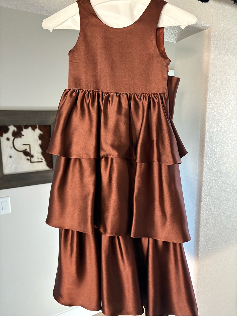 Kids Georgia satin flower girl dress- reverly